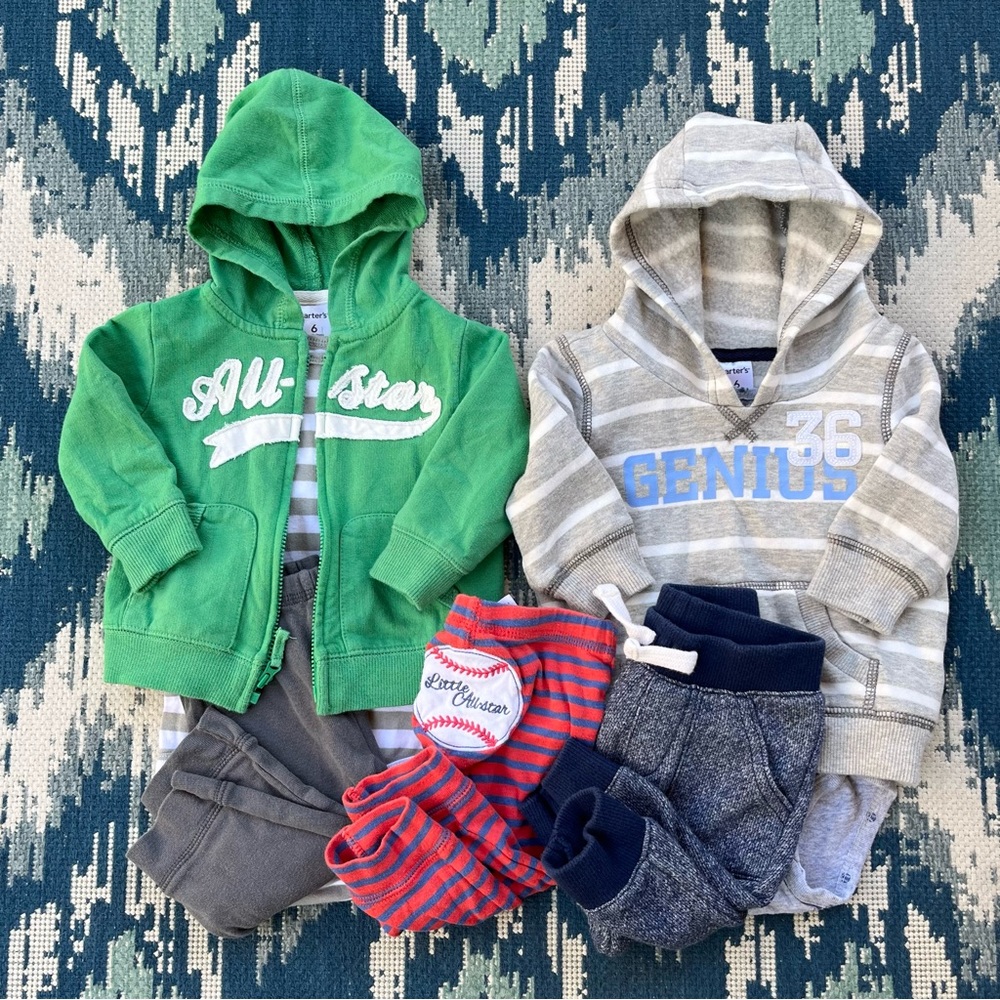 Baby Boy Size 6M Carter’s Bundle with 7 Pieces-Very Gently Used Condition 💙